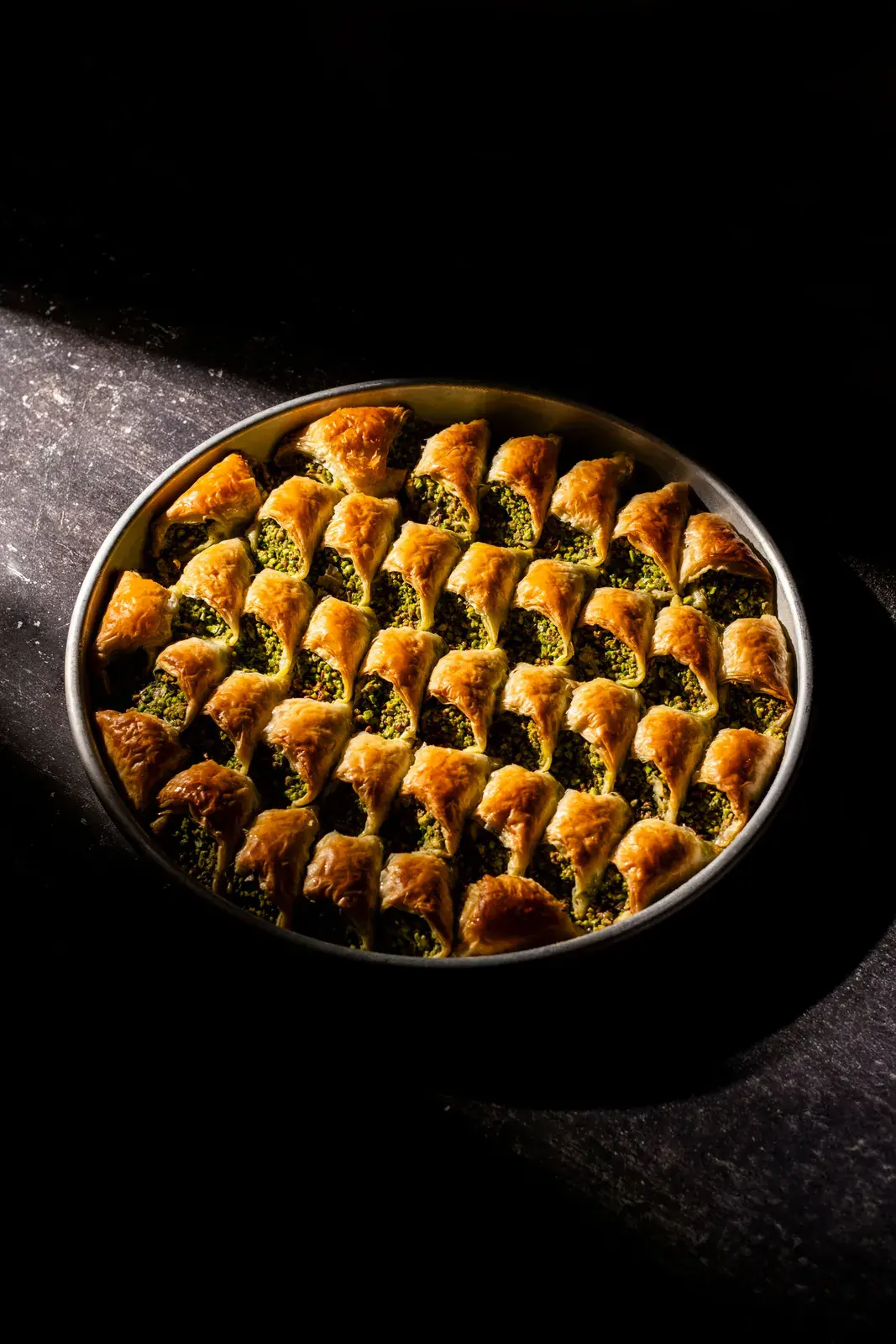 Plateau de baklava à la pistache